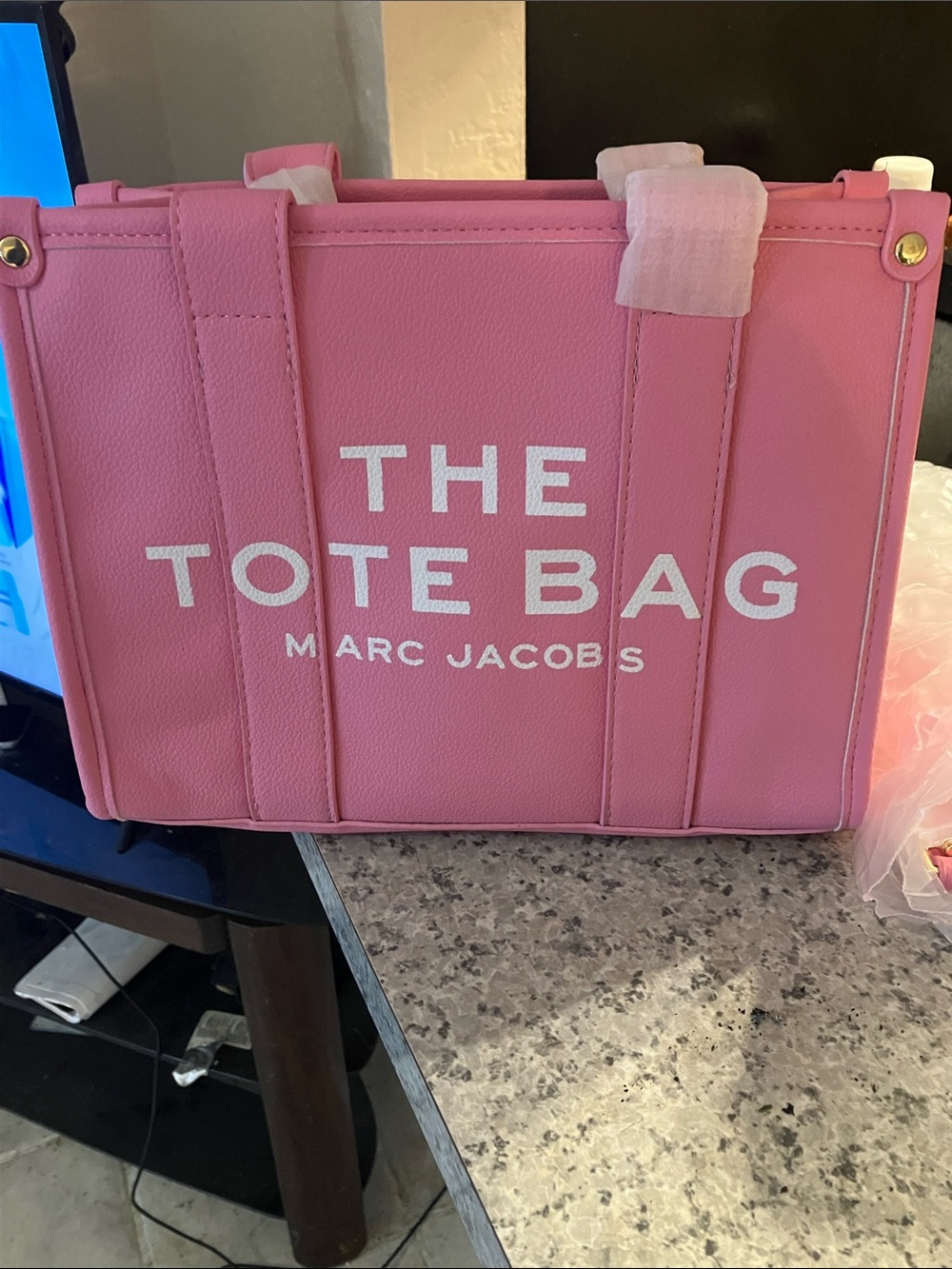 Marc Jacobs Pink 'The Tote Bag' Canvas Tote